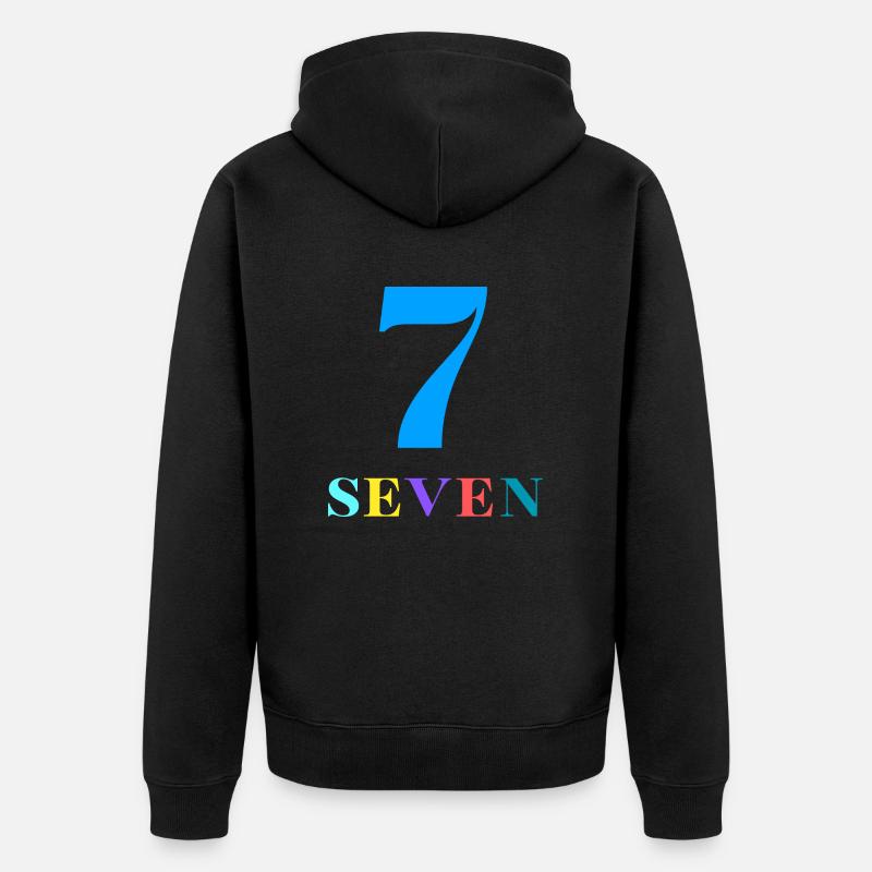Seven-7e anniversaire - Veste à capuche bio Premium Unisexe - noir