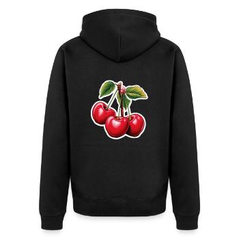 Cherry Triplets - Veste à capuche bio Premium Unisexe - noir - Dos - Nico (187cm)