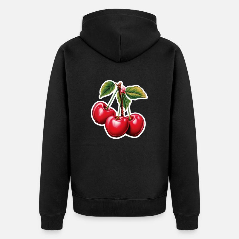 Cherry Triplets - Veste à capuche bio Premium Unisexe - noir