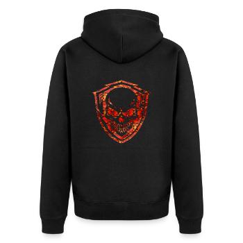 Army War Military Uniform Force Soldier Camouflage - Unisex Premium Organic Zip Hoodie - black - Back - Nico (187cm)