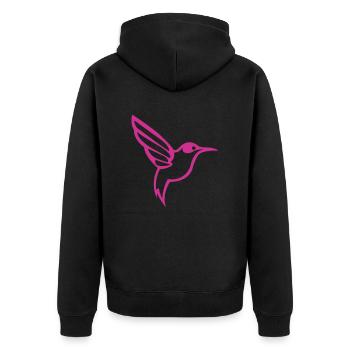 Colibri Oiseau - Veste à capuche bio Premium Unisexe - noir - Dos - Nico (187cm)
