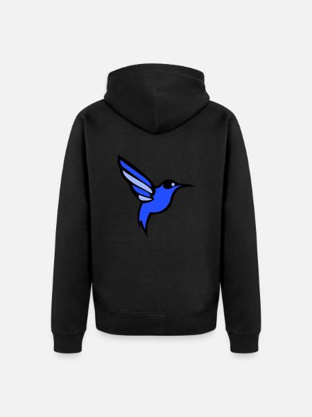 oiseau colibri - Veste à capuche bio Premium Unisexe - noir
