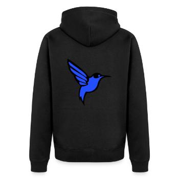 Colibri Oiseau - Veste à capuche bio Premium Unisexe - noir - Dos - Nico (187cm)