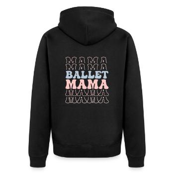 Ballet Mama Dance Woman Ballerina - Unisex Premium Organic Zip Hoodie - black - Back - Nico (187cm)