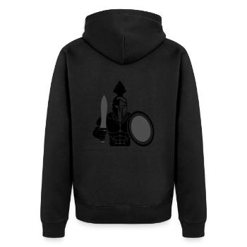 Spartiate 02 - Veste à capuche bio Premium Unisexe - noir - Dos - Nico (187cm)