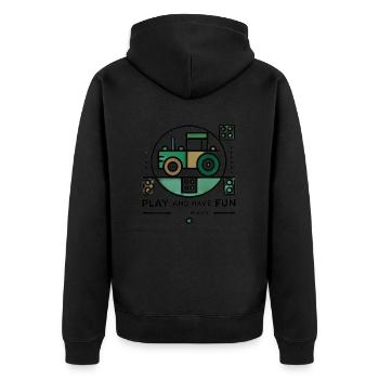 Les garçons veulent jouer - Veste à capuche bio Premium Unisexe - noir - Dos - Nico (187cm)