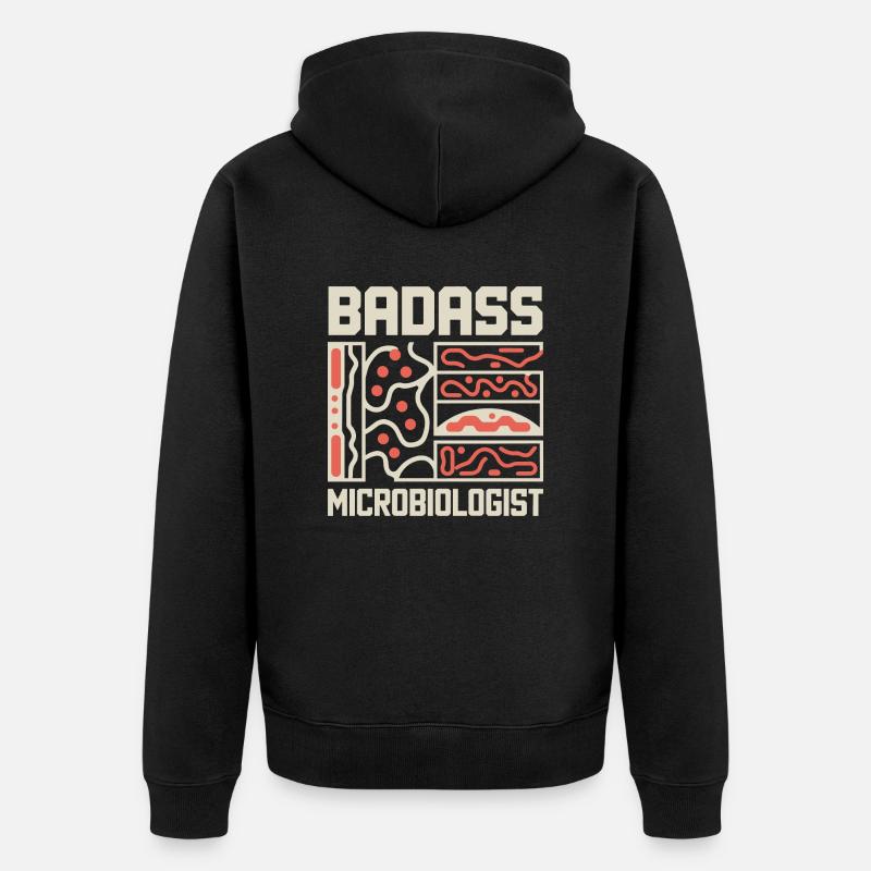 Wissenschaft mit Leidenschaft - Unisex Premium Bio Zip Hoodie - Schwarz