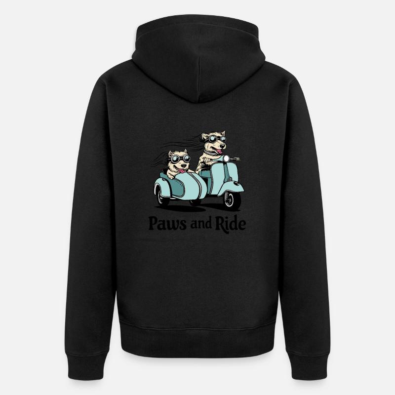 Pattes et balade - Veste à capuche bio Premium Unisexe - noir