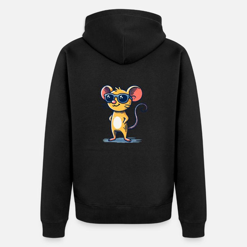 Lunettes de soleil souris - Veste à capuche bio Premium Unisexe - noir