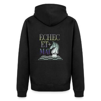 Echec et Mat - Veste à capuche bio Premium Unisexe - noir - Dos - Nico (187cm)