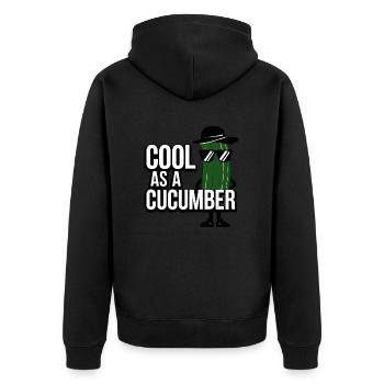 Cool comme un concombre - Veste à capuche bio Premium Unisexe - noir - Dos - Nico (187cm)