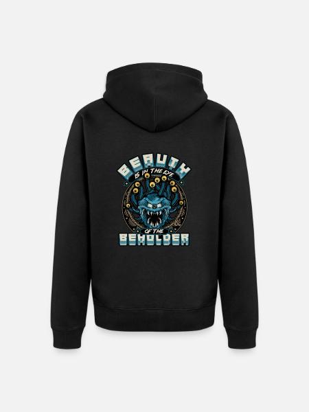 Dungeons And Dragons Beauth è negli occhi di Beholder - Premium økologisk unisex-hættejakke - sort
