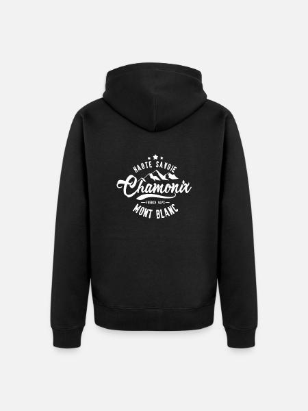 Chamonix Mont Blanc Haute Savoie - Unisex Premium Organic Zip Hoodie - black