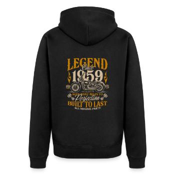 Legend Since 1959 Cadeau d’anniversaire moto - Veste à capuche bio Premium Unisexe - noir - Dos - Nico (187cm)