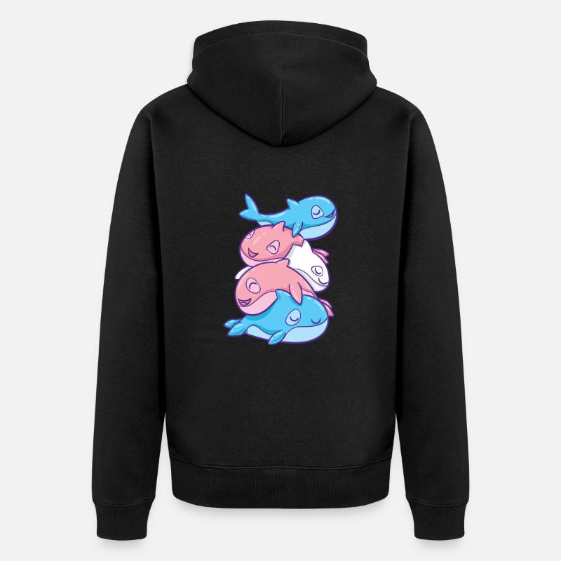 Trans Pride Orque Transgenre - Veste à capuche bio Premium Unisexe - noir