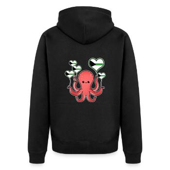 Octopus Balloon Demiromantic Pride - Veste à capuche bio Premium Unisexe - noir - Dos - Nico (187cm)