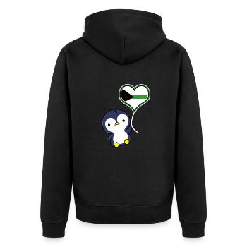 Penguin Balloon Demiromantic Pride - Veste à capuche bio Premium Unisexe - noir - Dos - Nico (187cm)