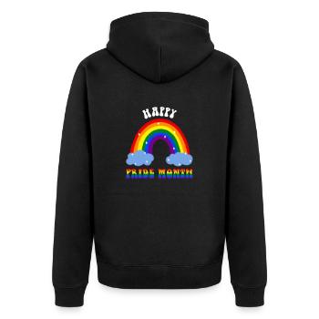 Happy Pride Month LGBT Gay Pride Arc-en-ciel - Veste à capuche bio Premium Unisexe - noir - Dos - Nico (187cm)