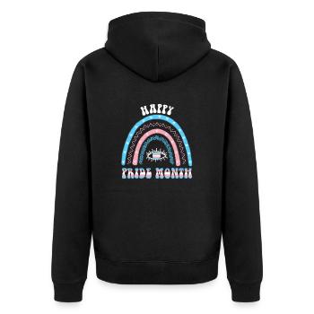 Boho Rainbow Happy Pride Mois Transgenre - Veste à capuche bio Premium Unisexe - noir - Dos - Nico (187cm)