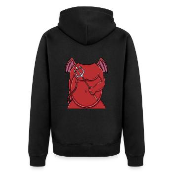 Devil Costume Halloween - Unisex Premium Organic Zip Hoodie - black - Back - Nico (187cm)