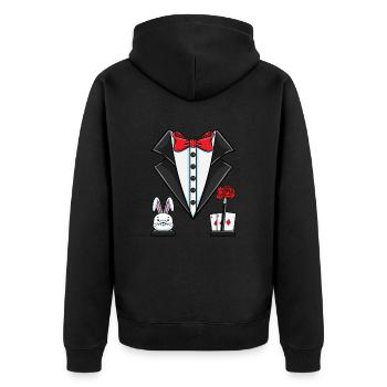 Magician Costume Halloween - Unisex Premium Organic Zip Hoodie - black - Back - Nico (187cm)