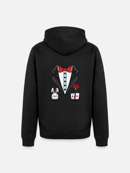 Magician Costume Halloween - Unisex Premium Organic Zip Hoodie - black