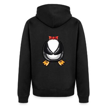 Penguin Costume Halloween - Unisex Premium Organic Zip Hoodie - black - Back - Nico (187cm)