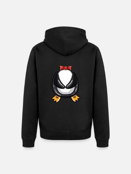Penguin Costume Halloween - Unisex Premium Organic Zip Hoodie - black