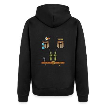 Safari Zoo Keeper Costume Halloween - Veste à capuche bio Premium Unisexe - noir - Dos - Nico (187cm)