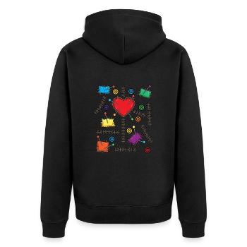 Costume de poupée vaudou Halloween - Veste à capuche bio Premium Unisexe - noir - Dos - Nico (187cm)