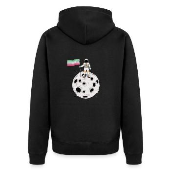 Abrosexueller Astronaute Abrosexuelle Flagge - Veste à capuche bio Premium Unisexe - noir - Dos - Nico (187cm)
