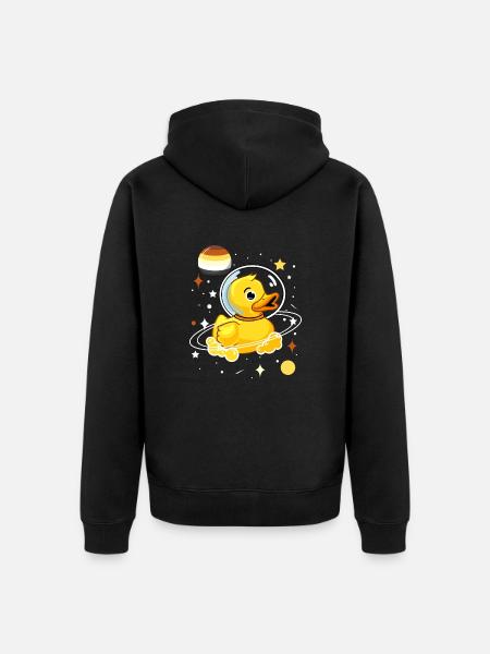 Ducks Astronaut Gay Bear Pride - Unisex Premium Organic Zip Hoodie - black