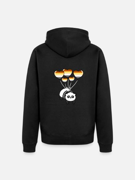 Panda Gay Bear Pride - Unisex Premium Organic Zip Hoodie - black