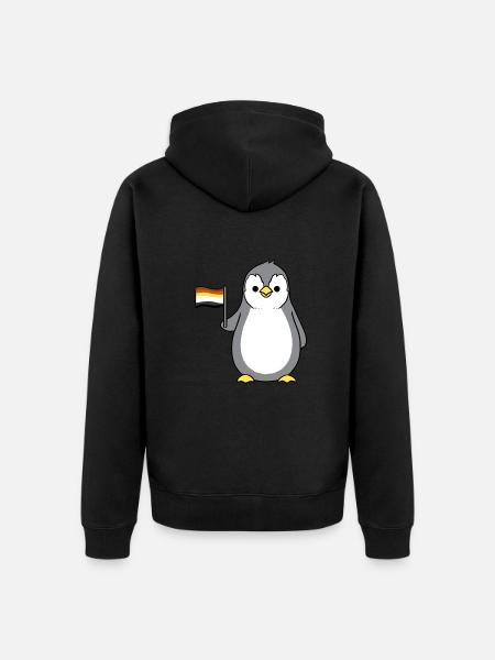 Penguin Gay Bear Pride - Unisex Premium Organic Zip Hoodie - black