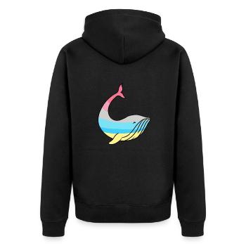 Fierté De Whale Genderflux - Veste à capuche bio Premium Unisexe - noir - Dos - Nico (187cm)