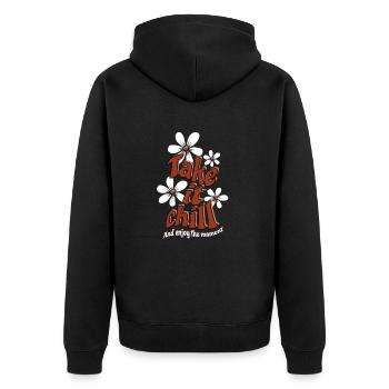 Take it Chill - Optimisme - Dire - Veste à capuche bio Premium Unisexe - noir - Dos - Nico (187cm)