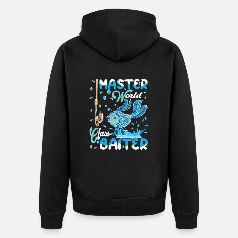 Master World Class Baiter - Unisex Premium Organic Zip Hoodie - black