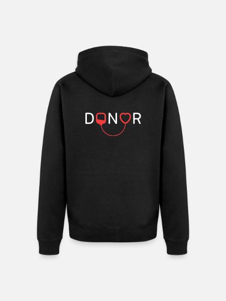 Donor - Spender - Unisex Premium Organic Zip Hoodie - black