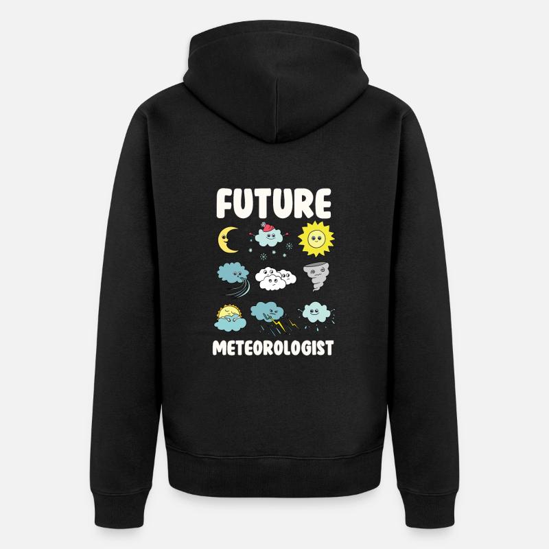 Futur météorologue - Veste à capuche bio Premium Unisexe - noir