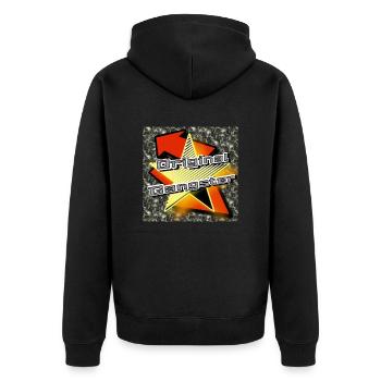 Original Gangster - Image - 2023 - Unisex Premium Organic Zip Hoodie - black - Back - Nico (187cm)