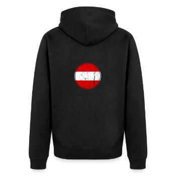 Autriche Drapeau autrichien Autrichien - Veste à capuche bio Premium Unisexe - noir - Dos - Nico (187cm)