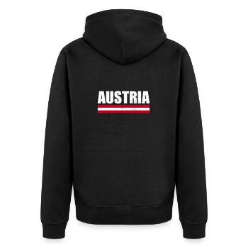Autriche Autriche Drapeau autrichien - Veste à capuche bio Premium Unisexe - noir - Dos - Nico (187cm)