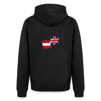 Autriche Drapeau du Royaume-Uni Autrichien britannique - Veste à capuche bio Premium Unisexe - noir - Dos - Nico (187cm)
