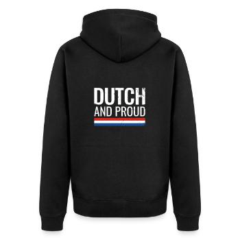 Néerlandais et fier drapeau néerlandais Pays-Bas - Veste à capuche bio Premium Unisexe - noir - Dos - Nico (187cm)