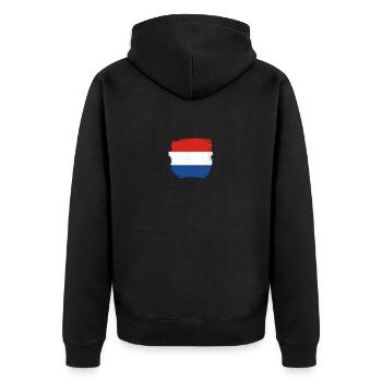 Pays-Bas Drapeau néerlandais néerlandais - Veste à capuche bio Premium Unisexe - noir - Dos - Nico (187cm)