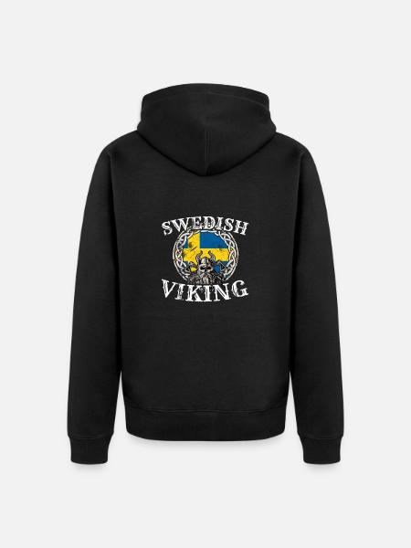 Swedish Viking Schweden Schwedisch Flagge Wikinger - Ekologisk premiumluvjack unisex - svart