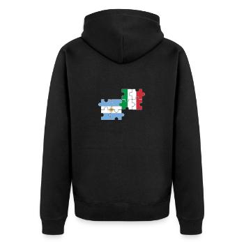 Argentine Italie Drapeau Argentine - Veste à capuche bio Premium Unisexe - noir - Dos - Nico (187cm)
