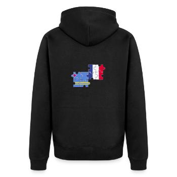 Aruba France Drapeau Aruban - Veste à capuche bio Premium Unisexe - noir - Dos - Nico (187cm)