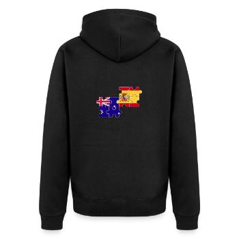 Australie Espagne Drapeau Australie - Veste à capuche bio Premium Unisexe - noir - Dos - Nico (187cm)