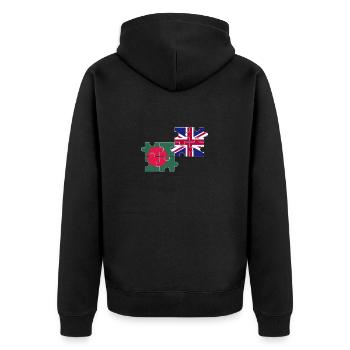 Bangladesh Drapeau du Royaume-Uni Bangladesh britannique - Veste à capuche bio Premium Unisexe - noir - Dos - Nico (187cm)